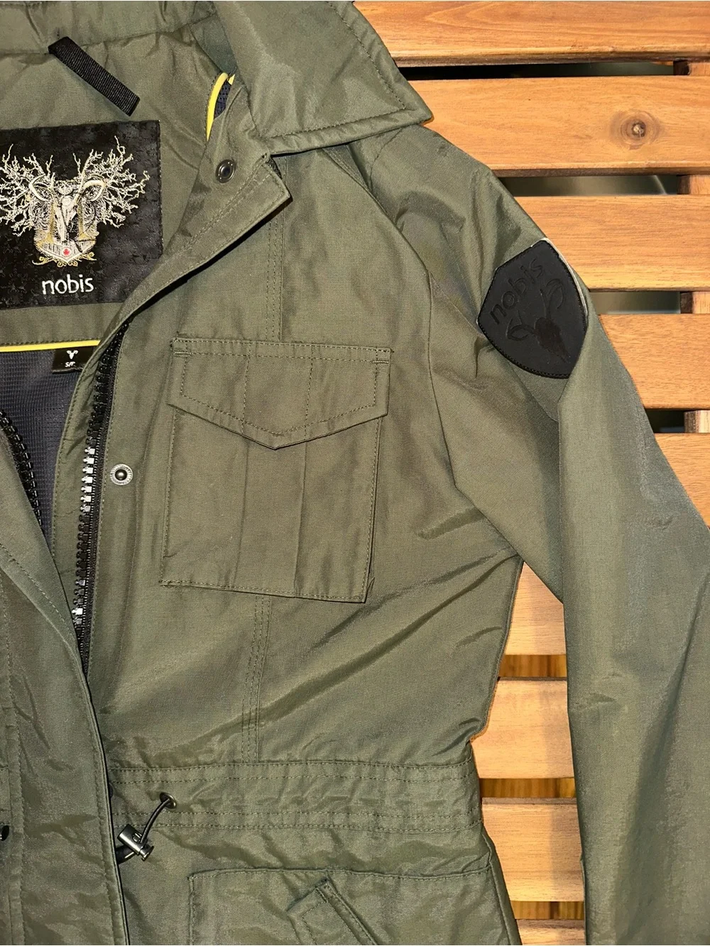 Nobis Men's Hooded Parka Jacket - Olive Green